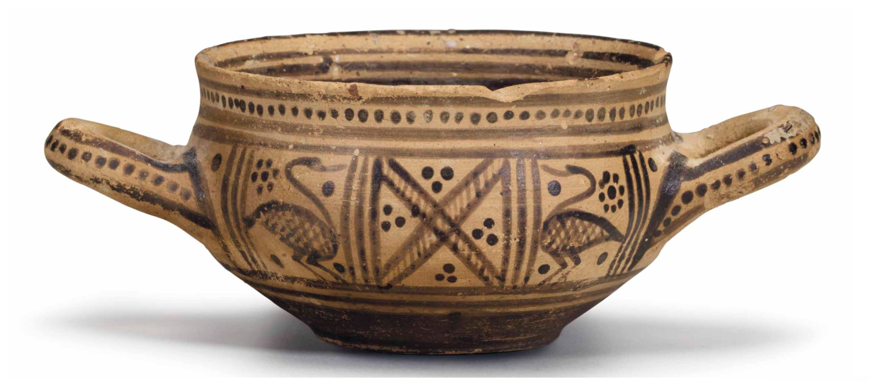 Attic Geometric Skyphos with water birds, circa 750-700 BC