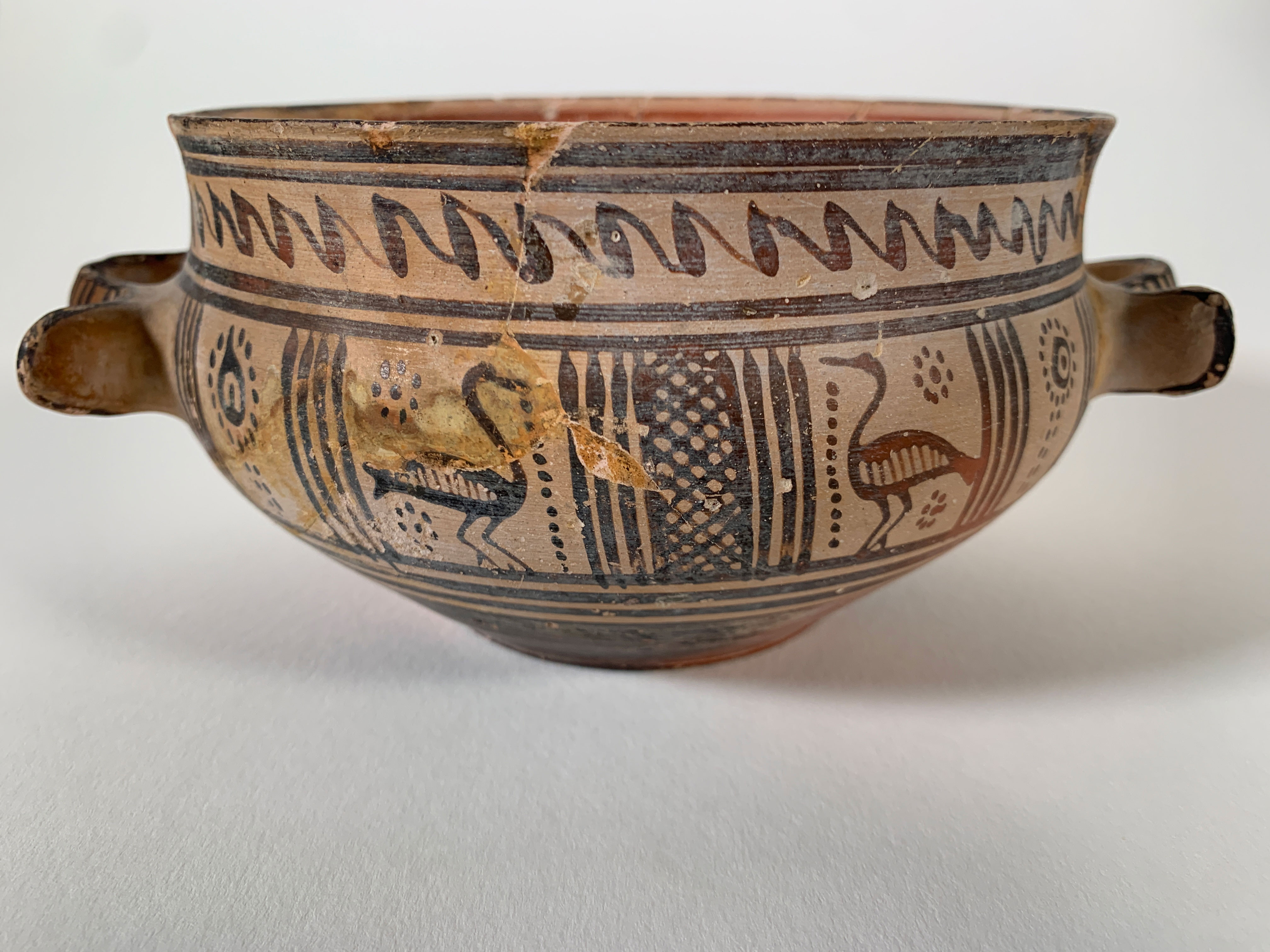 Full view showing handles and repairs